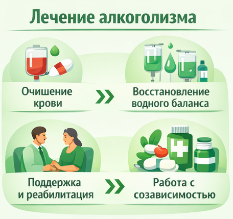 лечение алкоголизма в Лагани этапы